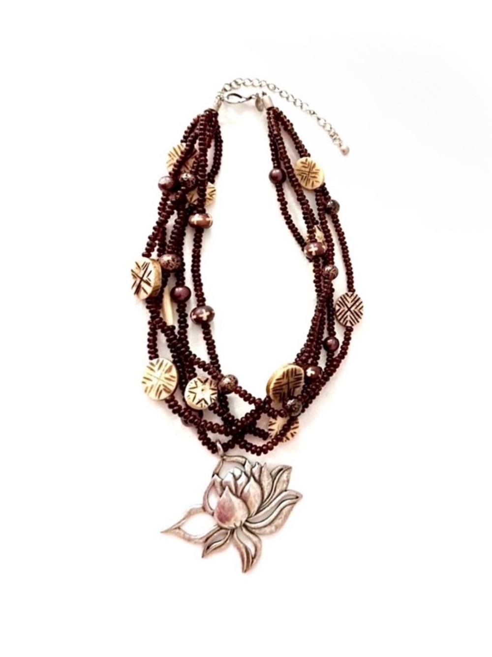 Chico's Flower Pendant & Beads